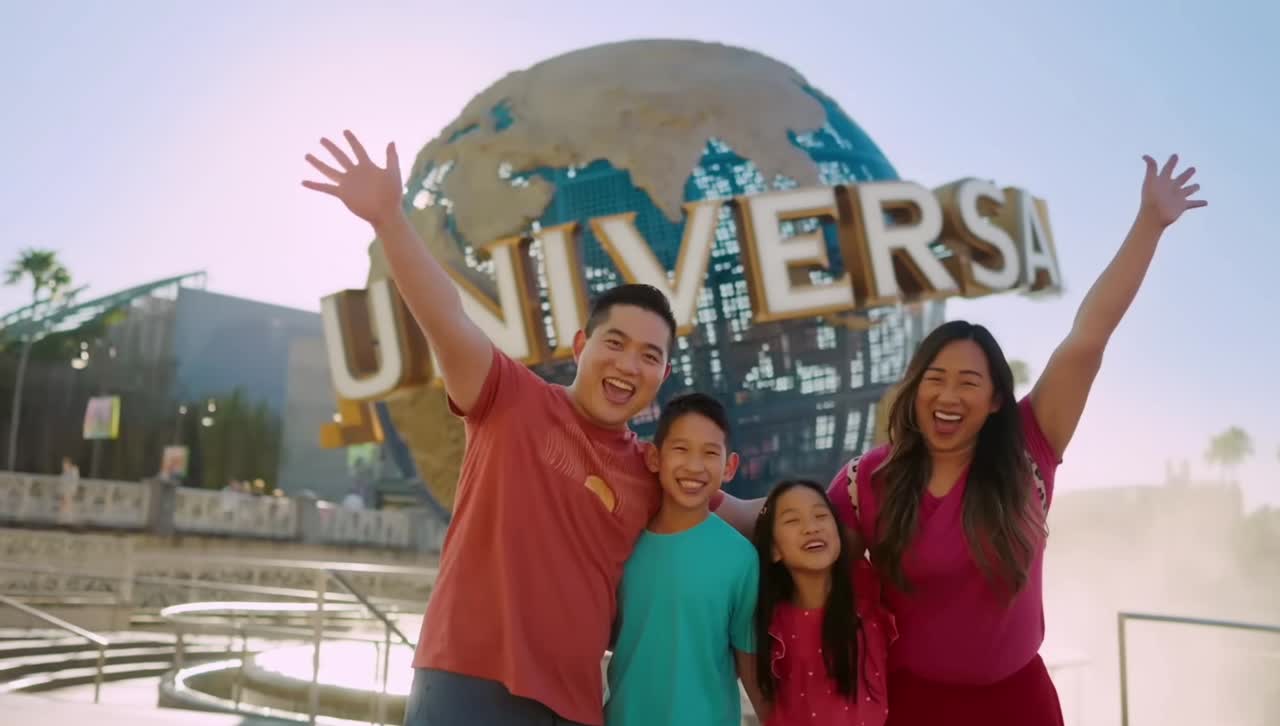 Visitantes recorriendo Universal Orlando Resort